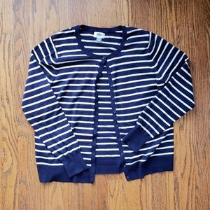 ⚡3/$26⚡NWOT Navy/White Striped Cardigan